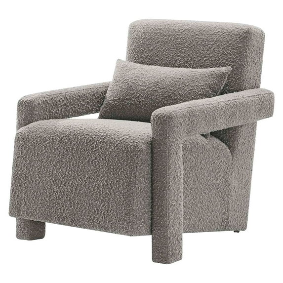 Armchair Accent Chair, Light Grey Gray, Fabric, Living Kitchen Cafe Bistro Hospitality Restaurant, Modern Contemporary HB34865