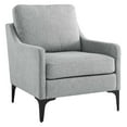 thumbnail image 1 of Armchair Accent Chair, Light Grey Gray, Fabric, Mid Century Living Lounge Cafe Lobby Hospitality Restaurant, Modern Contemporary HB34324, 1 of 9