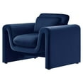 thumbnail image 1 of Armchair Accent Chair, Midnight Blue, Velvet, Living Kitchen Cafe Bistro Hospitality Restaurant, Modern Contemporary Boutique HB34902, 1 of 9
