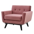 thumbnail image 1 of Armchair Accent Chair, Pink, Velvet, Modern Contemporary, Mid Century Living Hotel Lounge Cafe Lobby, 1 of 8