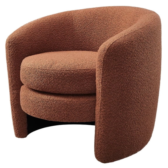 Armchair Accent Chair, Reddish Brown, Fabric, Living Kitchen Cafe Bistro Hospitality Restaurant, Modern Contemporary HB36626