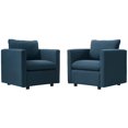 thumbnail image 1 of Armchair Accent Chair, Set of 2, Fabric, Navy Blue, Modern Contemporary Urban Design, Living Lounge Room Hotel Lobby Hospitality, 1 of 4