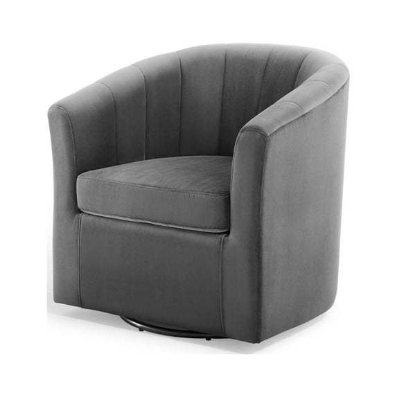 Armchair Accent Chair, Velvet, Dark Grey Gray, Modern Contemporary Urban Design, Living Lounge Room Hotel Lobby Hospitality