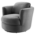 thumbnail image 1 of Armchair Accent Chair, Velvet, Grey Gray, Modern Contemporary Urban Design, Living Lounge Room Hotel Lobby Hospitality, 1 of 8