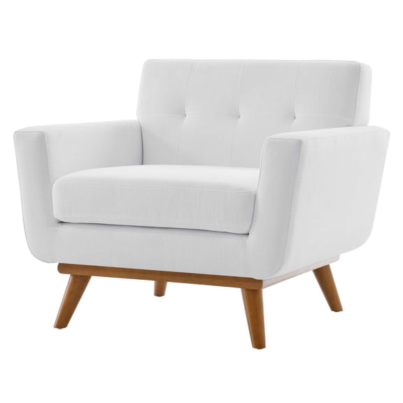 Armchair Accent Chair, White, Fabric, Living Kitchen Cafe Bistro Hospitality Restaurant, Modern Contemporary HB32526