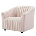 thumbnail image 1 of Armchair Accent Tufted Chair, Pink, Velvet, Modern Contemporary, Mid Century Living Hotel Lounge Cafe Lobby, 1 of 8