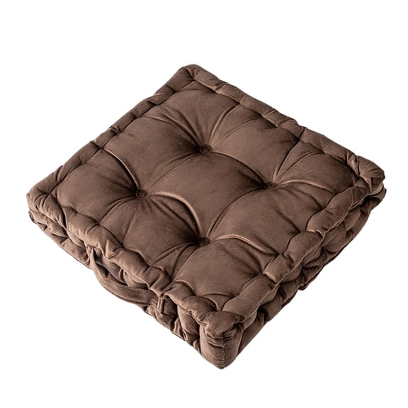 Armchair Booster Cushion 38cm Thick Square Seat Pad for Sofa, Dining & Office Chairs – Cotton Extra Comfort Support for Elderly, Pregnancy, Maternity & Post-Surgery Cushions ,Brown