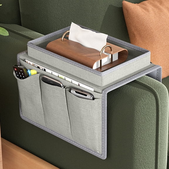 Armchair Caddy for Couch Remote Control Holder Recliner Armrest Organizer Non Slip Sofa Arm Chair Caddie with 6 Pocket Storage for Magazine,Tablet,Phone,iPad,Chocolate