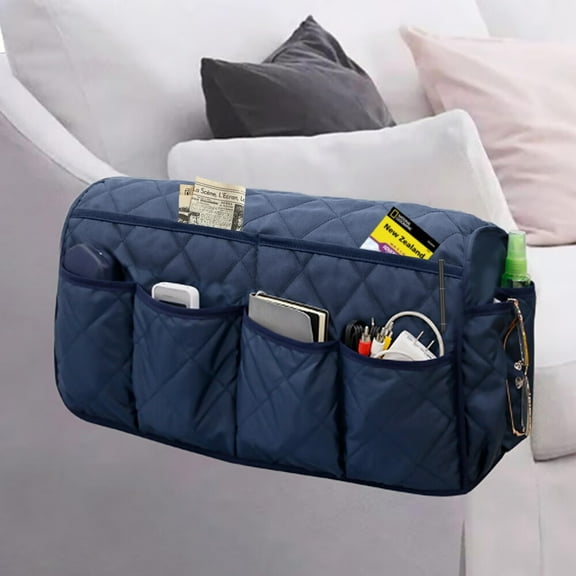 Armchair Caddy,Waterproof Sofa Armrest Organizer,Non Slip Recliner Organizer,Remote Holder for Recline,Recliner Caddy with 14 Pockets Storage for TV Remote,Phone,Magazine