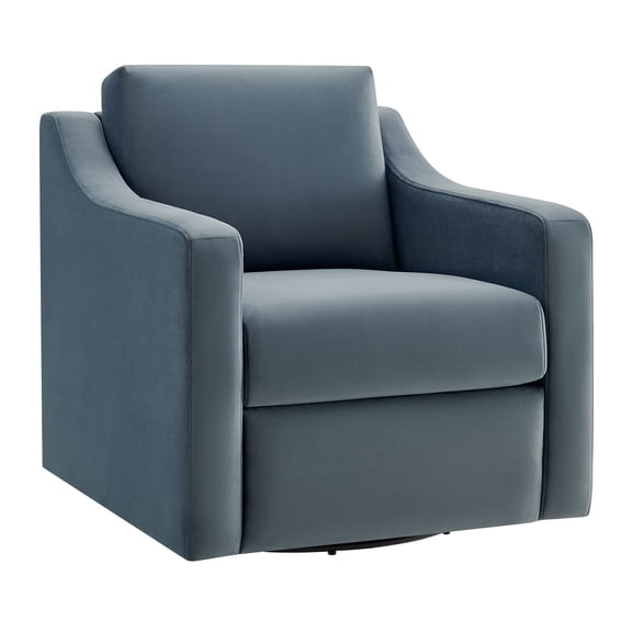 Armchair Chair, Blue, Velvet, Living Room Lounge Cafe Lobby Hospitality Restaurant, Modern Contemporary, HB37929