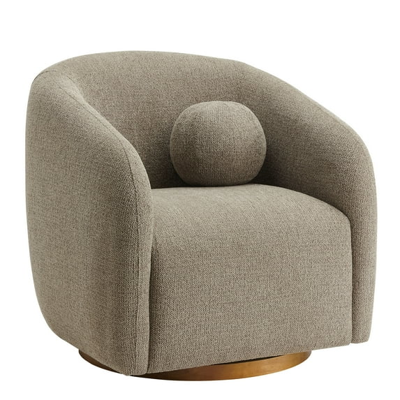 Armchair Chair, Brown, Fabric, Living Room Lounge Cafe Lobby Hospitality Restaurant, Modern Contemporary, HB37825
