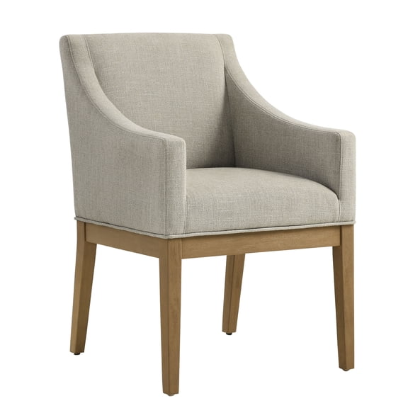 Armchair Chair, Natural Brown, Fabric, Wood, Living Room Lounge Cafe Lobby Hospitality Restaurant, Modern Contemporary, HB37503
