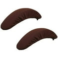 thumbnail image 1 of Armchair Cover, 2Pcs Removable Office Chair Armrest Slipcovers, Elastic Band Chair Arm Rest Sleeves, Washable Office Chair Armrest Cover Pads Office Chair Arm Covers Replacement(Coffee,12x3"), 1 of 6