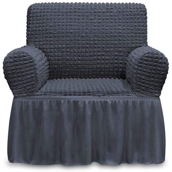 Armchair Covers 1 Piece Easy Fitted Sofa Couch Cover Universal High Stretchable Durable Furniture Protector with Skirt Country Style