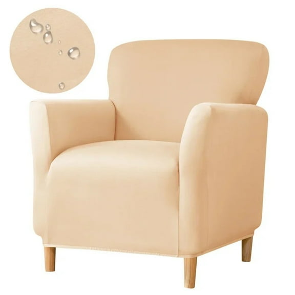 Armchair Slipcovers Waterproof Sofa Chair Slipcovers 1-Piece Stretch Soft Chair Covers for Living Room Anti-slip Modern Solid Furniture Protector