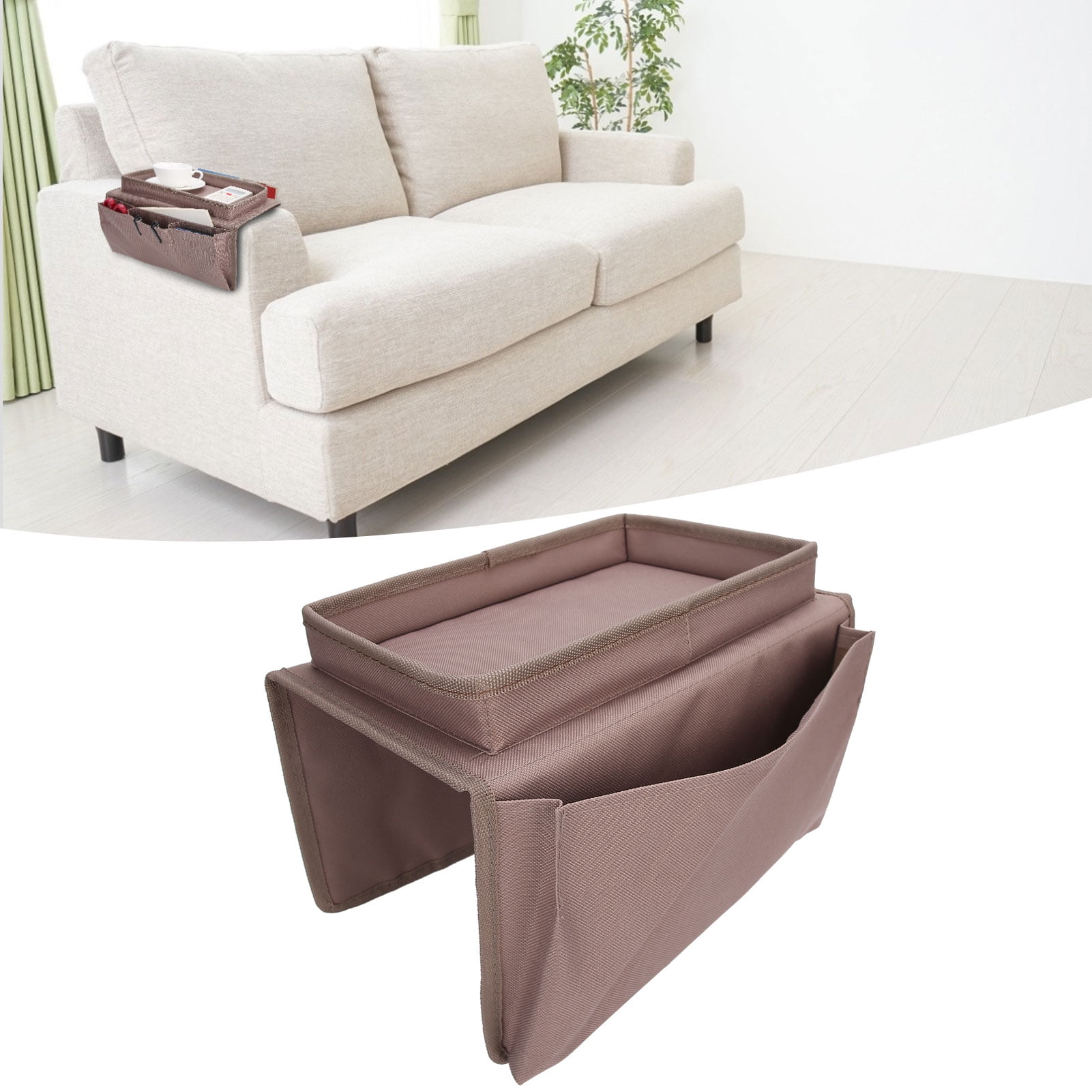 Armchair Storage Bag, Sofa Storage Bag, 3 Outer Divided Pockets For