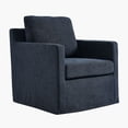 thumbnail image 1 of Armchair Swivel Chair, Blue, Fabric, Living Room Lounge Cafe Lobby Hospitality Restaurant, Modern Contemporary, HB37212, 1 of 9