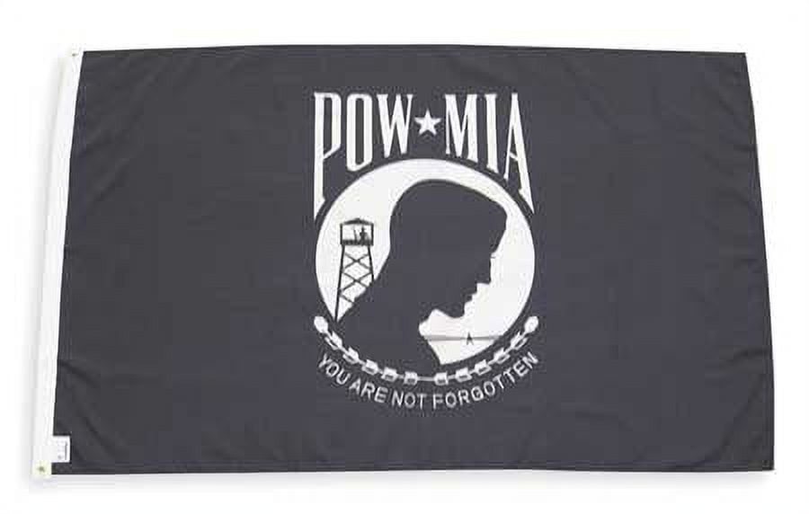 3'x5' Black Nylon POW-MIA Patriotic Flag