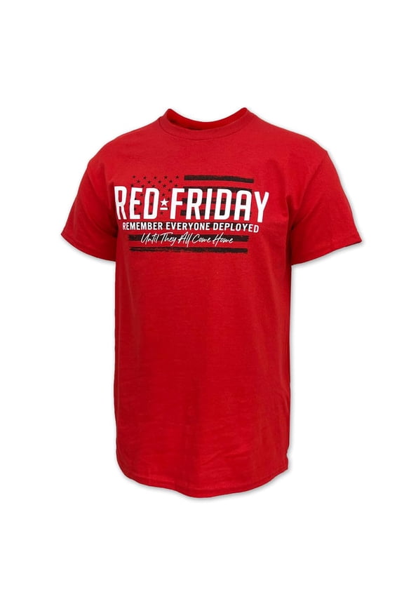 Armed Forces Gear Red Friday Remember Everyone Deployed T-Shirt (Red)