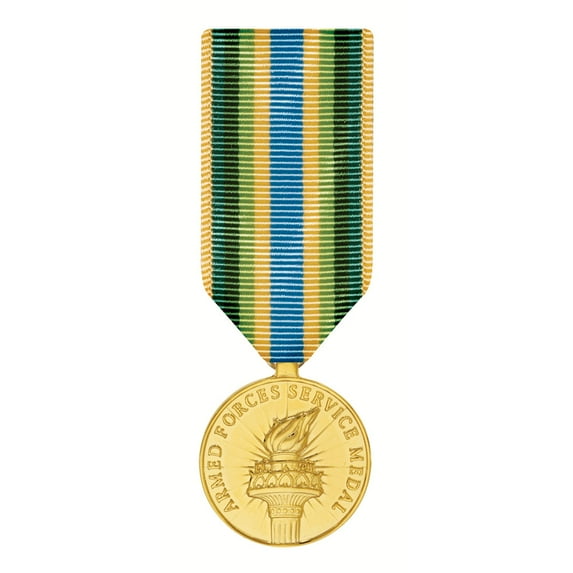 Armed Forces Service Medal Miniature Anodized