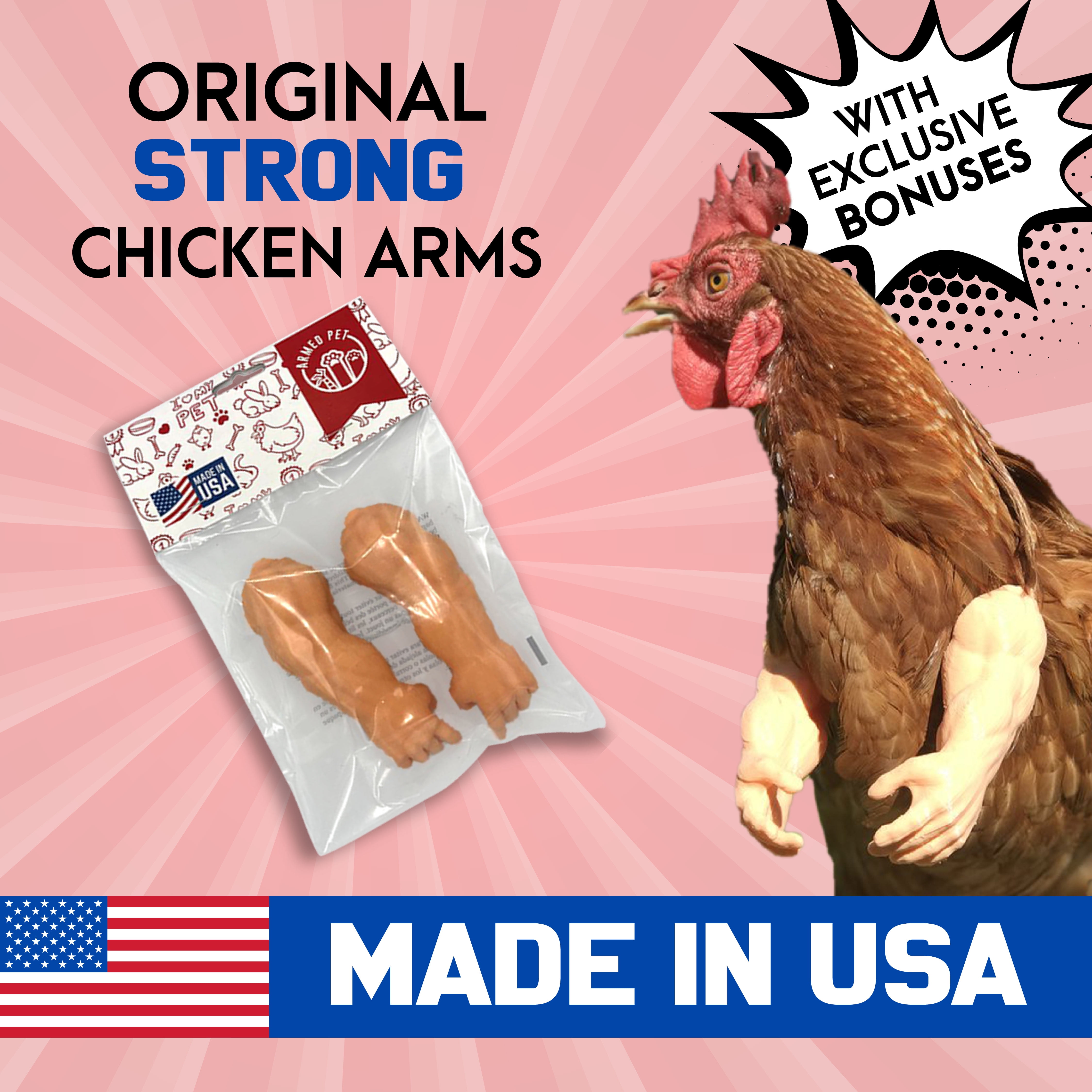 ArmedPet Trex Beige/Pink Chicken Arms Made in Texas USA Meme T-rex