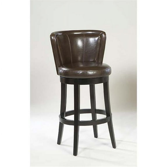 Armen Art Lcmbs11Swbabr26 Mbs-11 Lisbon 26 Inch Swivel Barstool- Brown Leather