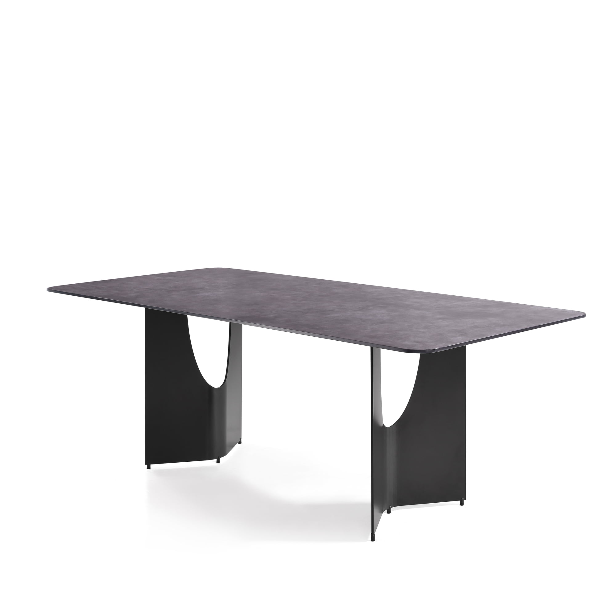 Zoey Modern Contemporary 79 in. Rectangular Dining Table with Gray Tempered Glass Table Top - Seats up to 6
