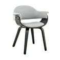 thumbnail image 1 of Adalyn Gray Faux Leather and Black Wood Dining Room Accent Chair, 1 of 10