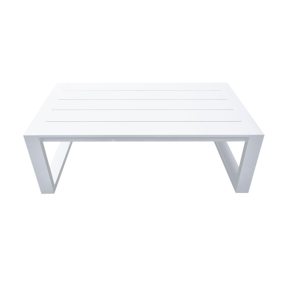Aelani White Aluminum Modern Outdoor Coffee Table