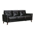 thumbnail image 1 of Almafi 82" Brown Leather Sofa, 1 of 12