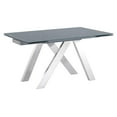 thumbnail image 1 of Armen Living Alsafi Contemporary Tempered Glass Top Extension Dining Table-Gray, 1 of 6