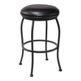 thumbnail image 1 of Armen Living Amy Contemporary 30" Bar Height Barstool in Matte Black Finish and Black Faux Leather, 1 of 4