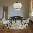 thumbnail image 1 of Arcadia and Renzo 48" Round Grey and Black Wood 5 Piece Dining Set, 1 of 8