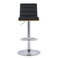 thumbnail image 1 of Armen Living Aubrey Barstool Chrome Base Finish with Black Pu Upholstery and Walnut Back, 1 of 11