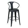 thumbnail image 1 of Armen Living Berkley 26" Bar Stool in Industrial Grey Steel, 1 of 4