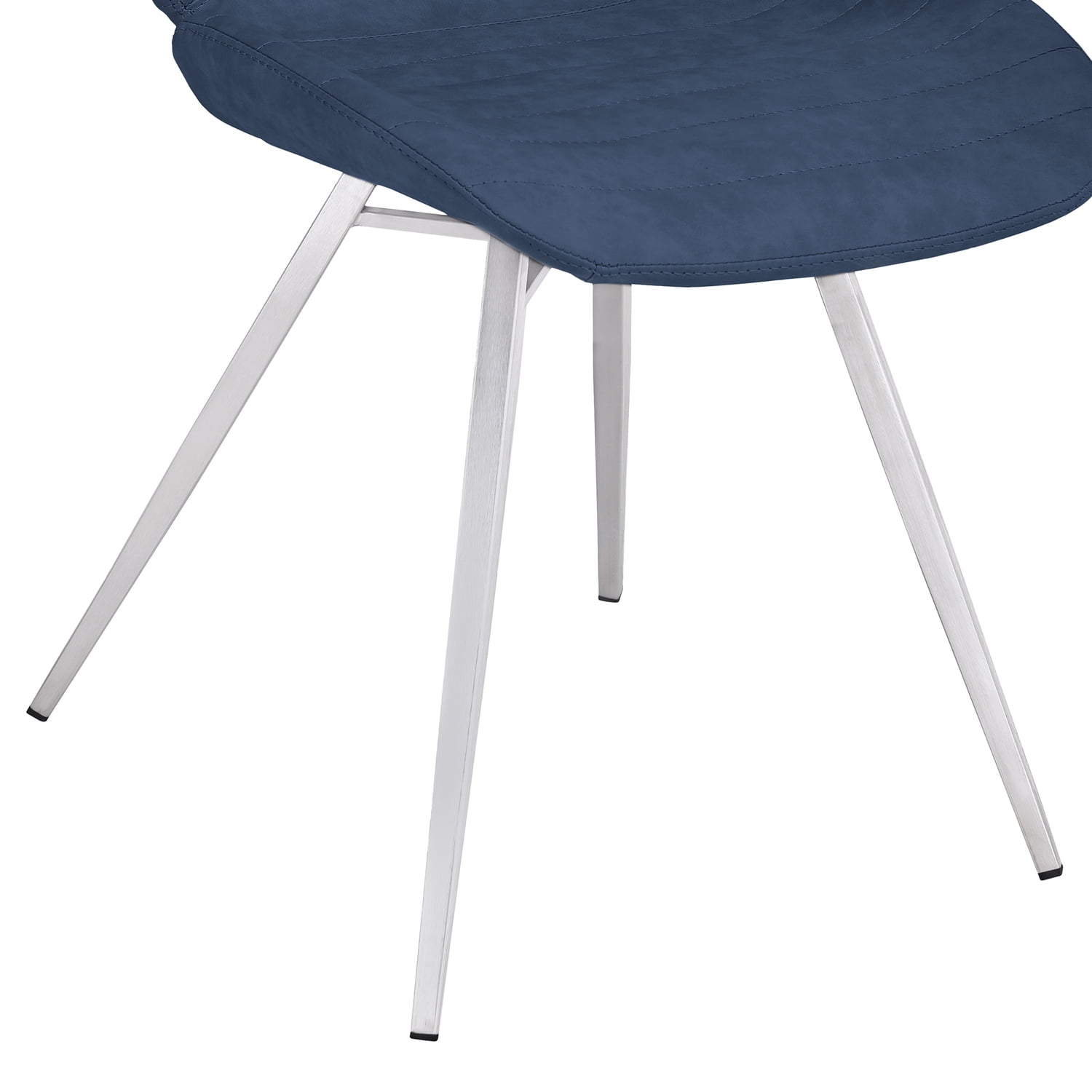 Gray Aluminum Outdoor Dining Chairs with Cushions - Set of 2