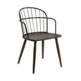 thumbnail image 1 of Bradley Steel Framed Side Chair in Black Powder Coated Finish and Walnut Glazed Wood, 1 of 6