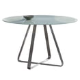 thumbnail image 1 of Armen Living Cameo Modern Dining Table In Stainless Steel And Painted Glass-Color:White, 1 of 3