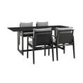 thumbnail image 1 of Armen Living Cayman Patio 5-Piece Dining Table Set With Black SETODCA5BLGRY, 1 of 7