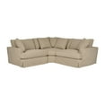 thumbnail image 1 of Armen Living Ciara 3-Piece Upholstered Polyurethane Sectional Sofa in Brown, 1 of 11