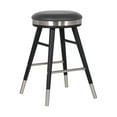 thumbnail image 1 of Clara Backless Modern 26" Grey Faux Leather Bar Stool, 1 of 2