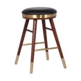 thumbnail image 1 of Clara Backless Modern 26" Black Faux Leather Bar Stool, 1 of 2