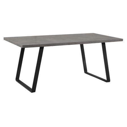 Armen Living Coronado Contemporary Dining Table-Grey Powder Coated Finish with Cement Gray Top