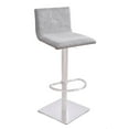 thumbnail image 1 of Armen Living LCCRBAGRF 30-41 x 19 x 17 in. Crystal Barstool, Brushed Stainless Steel with Grey Fabric & Walnut Back, 1 of 4