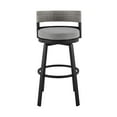 thumbnail image 1 of Armen Living Encinitas 26" Aluminum Outdoor Counter Stool in Dark Gray/Black, 1 of 9
