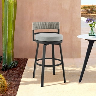 Buy Amisco Upright Bistro-Style Metal Barstool in Cushion - Free Shipping