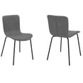 thumbnail image 1 of Gillian Modern Grey Faux Leather and Metal Dining Room Chairs - Set of 2, 1 of 3