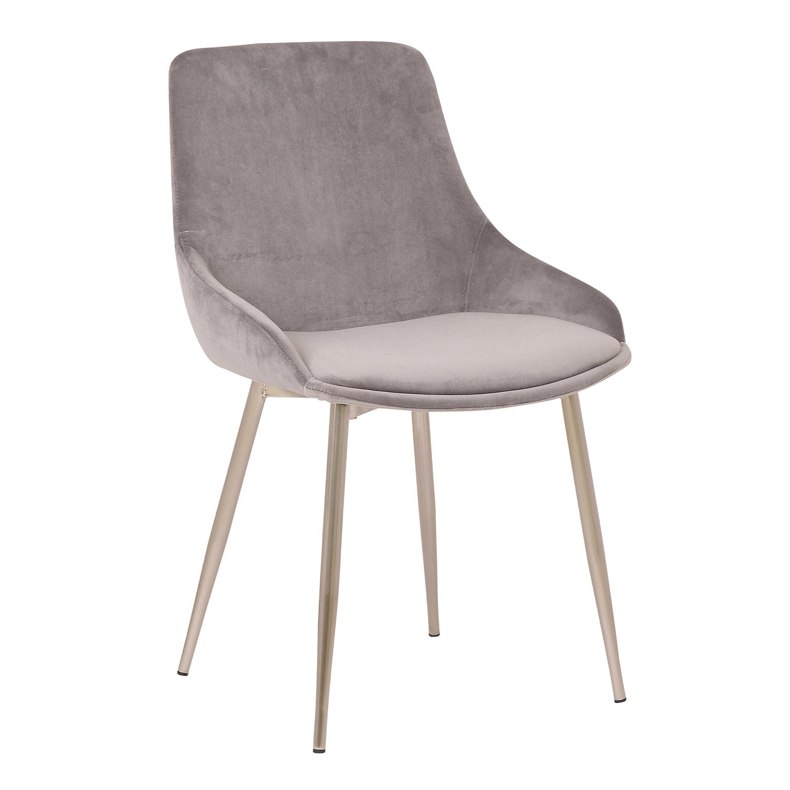 Armen Living Heidi Grey Velvet Dining Accent Chair