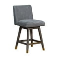 thumbnail image 1 of Armen Living Indoor Basila Swivel Counter Stool in Gray Oak Wood Finish with Gray Fabric, 1 of 12