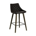thumbnail image 1 of Armen Living Indoor Dalza Swivel Counter Stool in Mocha Finish with Brown Faux Leather, 1 of 7